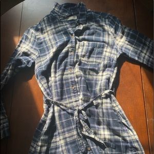 Women’s Blue & White Plaid A & F Dress